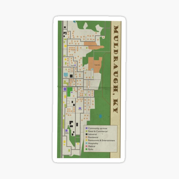 "Muldraugh,KY" Sticker for Sale by CinemaParadiso Redbubble