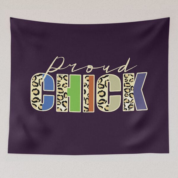 Item preview, Proud Chick Leopard Print Text Retro Family Quote designed and sold by CRHPOD20.