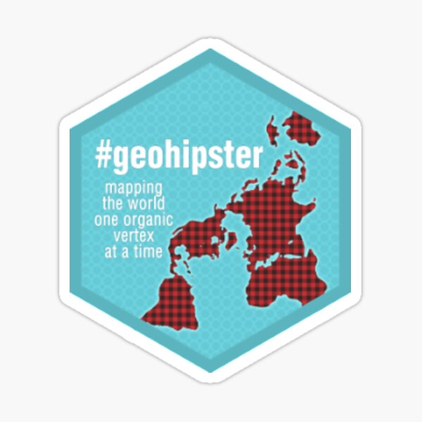 Flannel Geohipster Sticker  Sticker