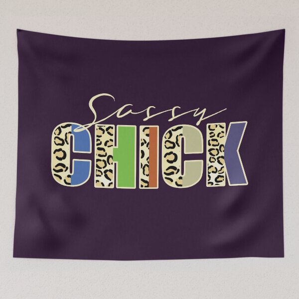Item preview, Sassy Chick Leopard Print Text Retro Family Quote designed and sold by CRHPOD20.