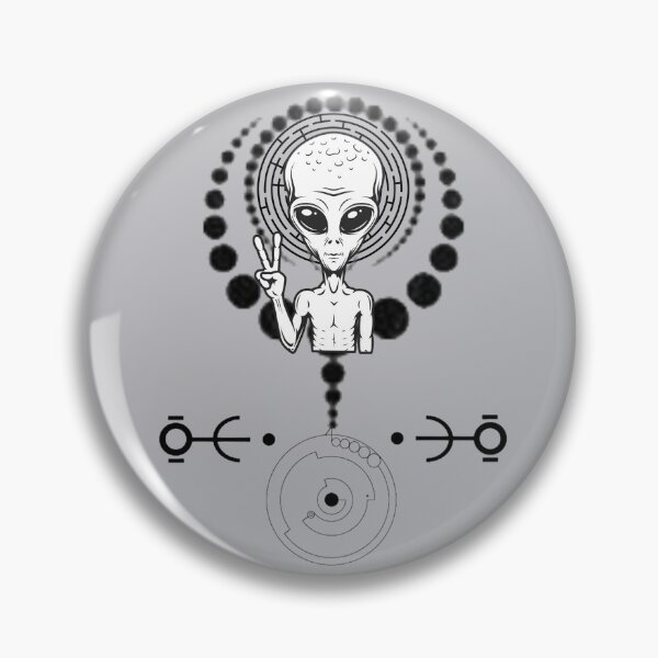 Item preview, Friendly Alien on a Crop Circle composition Peace and Love designed and sold by mptshirtdesign.