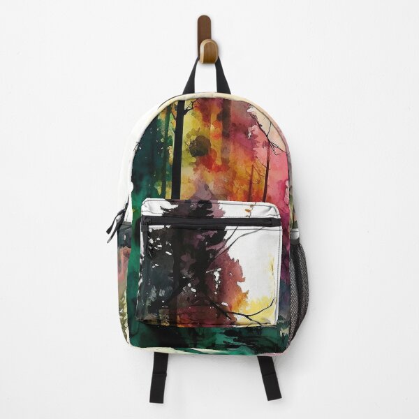 Item preview, colorful forest watercolor painting designed and sold by shokA Design.