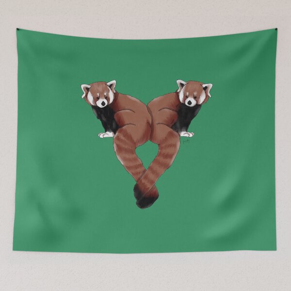Item preview, Twin Red Pandas w/ Tails Intertwined designed and sold by malyix0013.