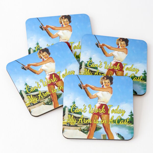 Item preview, 1950’s Pinup Catching Fish by Gil Elvgren designed and sold by KellysComColors.