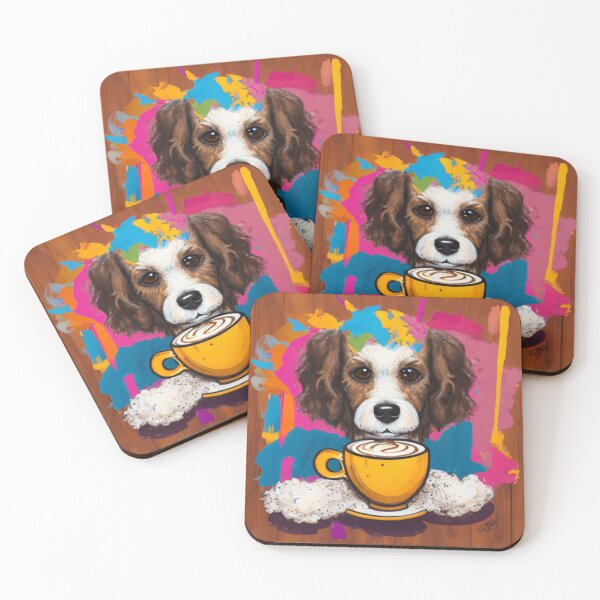 Item preview, A Dog and His Cup of Joe - A Happy Dog and His Favorite Beverage designed and sold by WBP Mart.