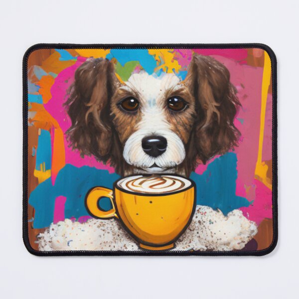 Item preview, A Dog and His Cup of Joe - A Happy Dog and His Favorite Beverage designed and sold by WBP Mart.