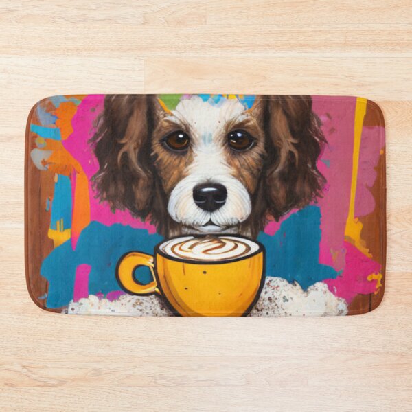 Item preview, A Dog and His Cup of Joe - A Happy Dog and His Favorite Beverage designed and sold by WBP Mart.