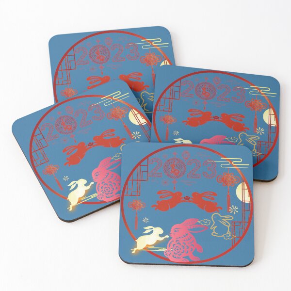 Item preview, chinese golden red relief paper cut art rabbit designed and sold by MerryCrown.