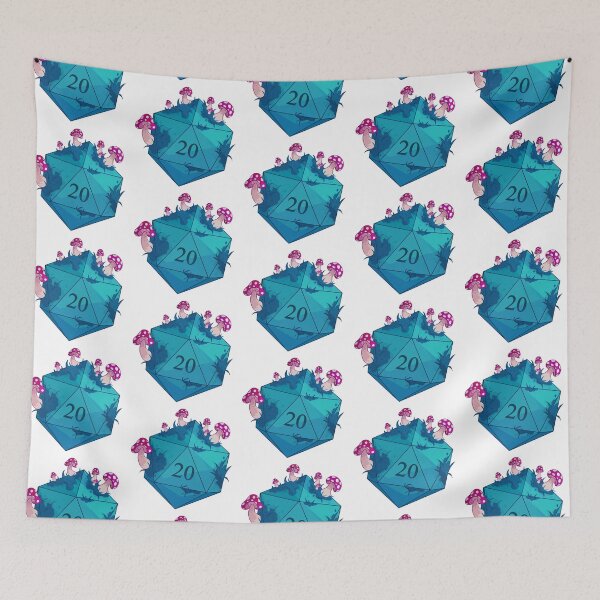 Item preview, Mushroom Dice Teal designed and sold by AnnNeedSleep.