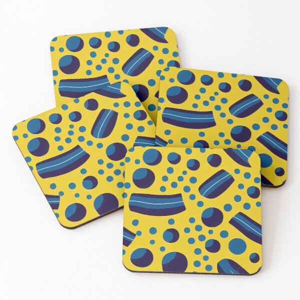 Item preview, Vibrant Geometric Harmony - A Blue and Yellow Masterpiece for Your Home designed and sold by Nadoshaa1998.