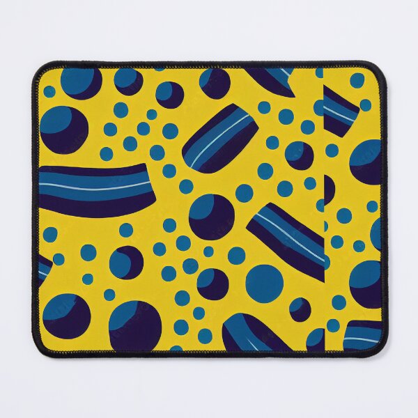 Item preview, Vibrant Geometric Harmony - A Blue and Yellow Masterpiece for Your Home designed and sold by Nadoshaa1998.