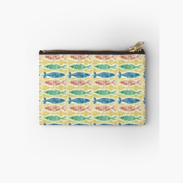 Item preview, Hand-drawn red, green and blue fish pattern for a beachy flair designed and sold by Lilly-Rune.