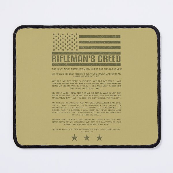 Item preview, US Rifleman´s Creed Rifleman´s Ethos Rifleman´s Rules #2877 designed and sold by Rare-Militia.