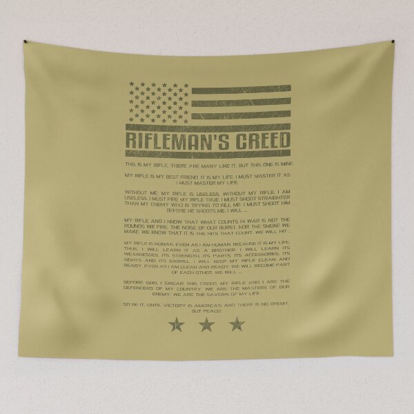 Item preview, US Rifleman´s Creed Rifleman´s Ethos Rifleman´s Rules #2877 designed and sold by Rare-Militia.