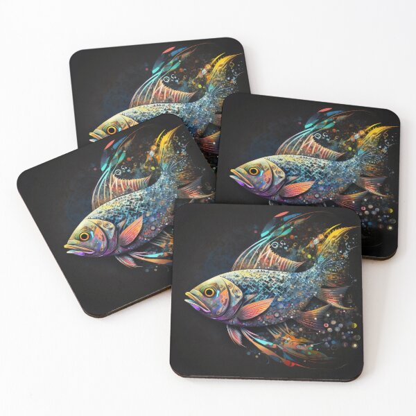 Item preview, Fish Canvas, Abstract Painting, Colorful Wall Art, Ocean Decor, Animal Picture designed and sold by Animal  Masterpieces.