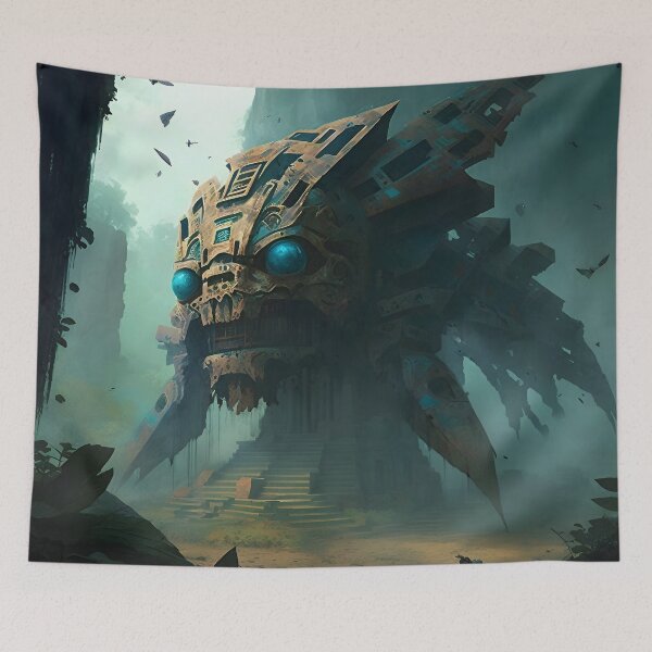 Item preview, Mayan Face Temple designed and sold by JaiKingsdale.