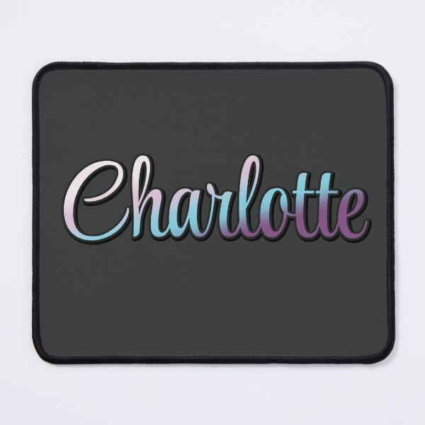 Item preview, Pretty Script Charlotte Name in Cool Colors designed and sold by AloraDawnEve.