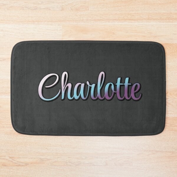 Item preview, Pretty Script Charlotte Name in Cool Colors designed and sold by AloraDawnEve.
