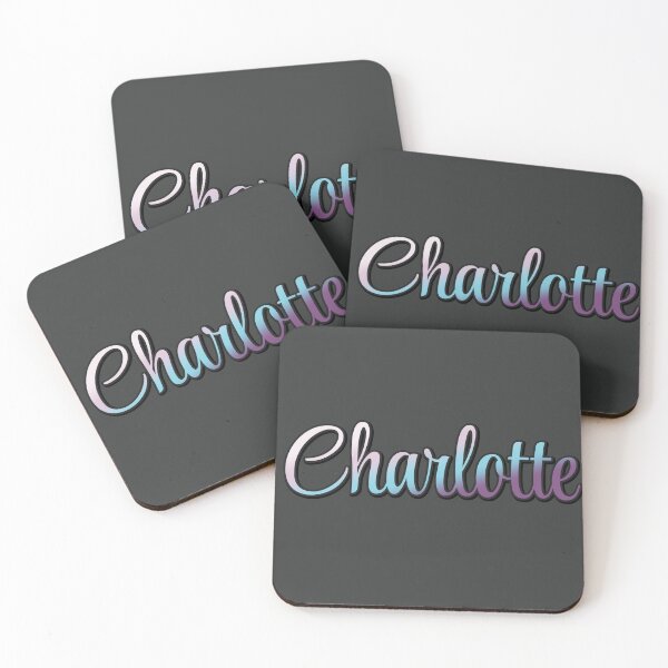Item preview, Pretty Script Charlotte Name in Cool Colors designed and sold by AloraDawnEve.