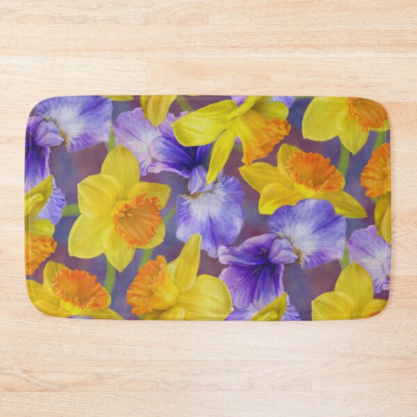 Item preview, Iris And Daffodil Repeated Pattern Surface Seamless Design  designed and sold by Tina Veenstra.