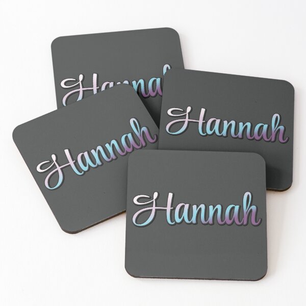 Item preview, Pretty Script Hannah Name in Cool Colors designed and sold by AloraDawnEve.