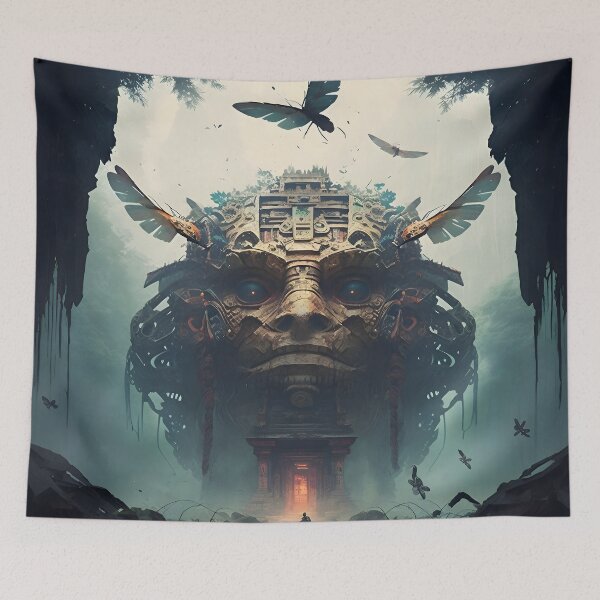 Item preview, Mayan Face Temple designed and sold by JaiKingsdale.