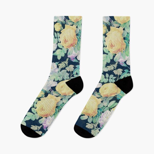 Item preview, Romantic Yellow White roses floral Blue Design designed and sold by NdesignTrend.