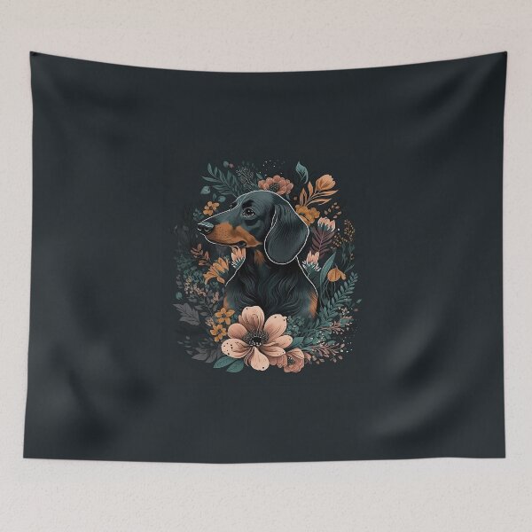 Item preview, Floral Dachshund Design designed and sold by mydachshund.