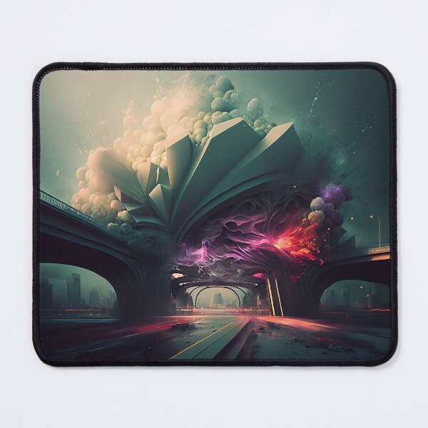 Artikelvorschau, The Endless Horizon: An Abstract Digital Art Rendition of a Stunning Highway Landscape entworfen und verkauft von BIBIHOX.