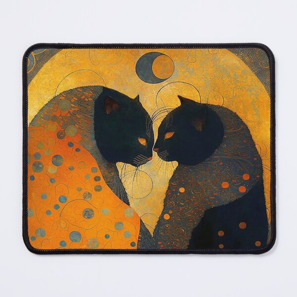 Item preview, Cats Kiss - The Kiss - Gustav Klimt remake - for cat lovers, for Klimt lovers designed and sold by EmeraldeaArt.