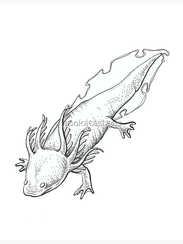 Best Axolotl Dad Ever,Cute Funny Axolotl Art Print by Fabvity