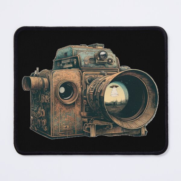 Item preview, Look in the Lens! Alien Abduction Caught on Camera Distressed UAP Art designed and sold by Gralok.