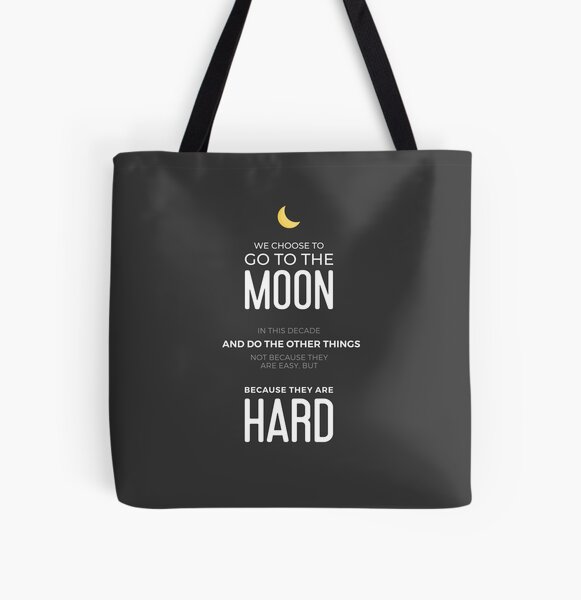 We Choose to Go to The Moon - JFK All Over Print Tote Bag