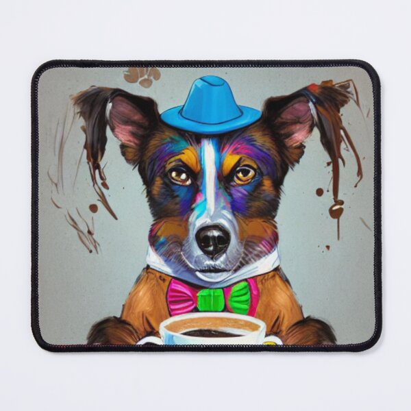 Item preview, A Cartoon Dog's Morning Pick-Me-Up - A Cartoon Dog's Love for Coffee designed and sold by WBP Mart.