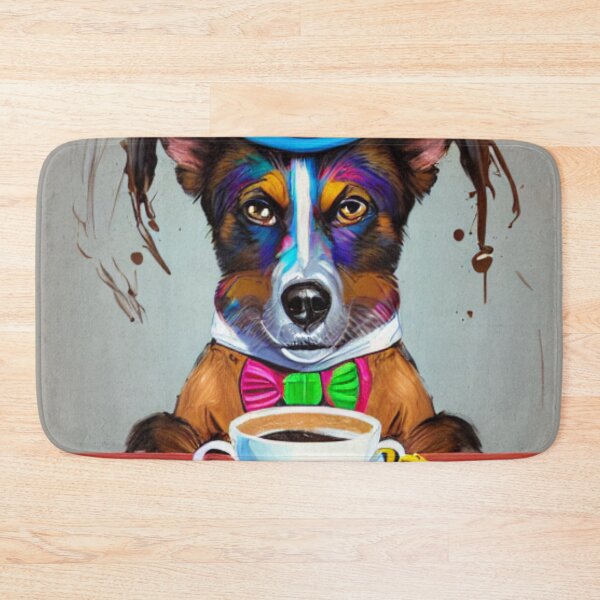 Item preview, A Cartoon Dog's Morning Pick-Me-Up - A Cartoon Dog's Love for Coffee designed and sold by WBP Mart.