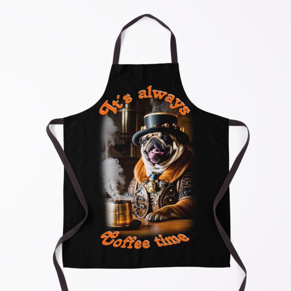 Item preview, Pug Time Coffee Time. Funny pug portrait. designed and sold by ArtCreator2023.