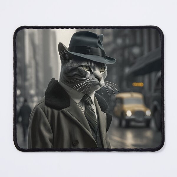 Item preview, Cat Detective in New York Fantasy Retro 1930s designed and sold by AIWanderer.