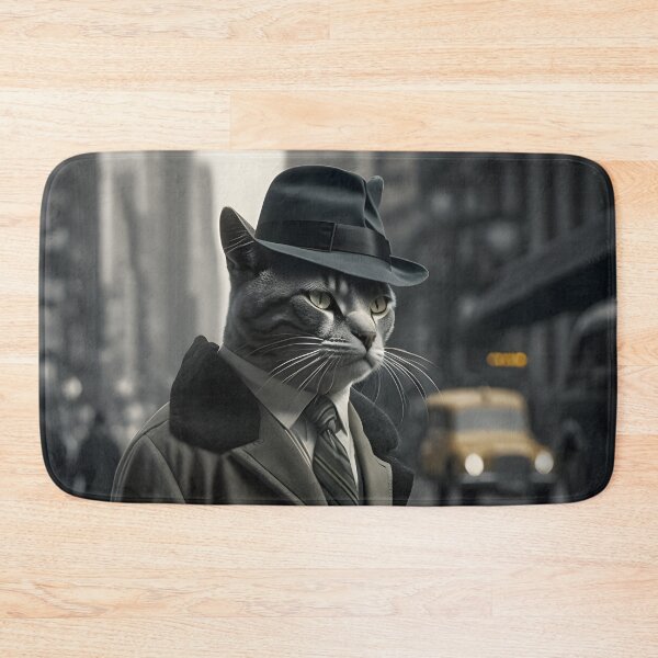 Item preview, Cat Detective in New York Fantasy Retro 1930s designed and sold by AIWanderer.