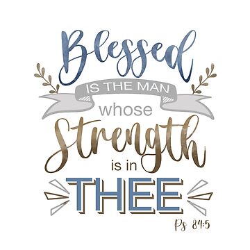 Blessed is the Man Stainless Steel Travel Mug with Handle - Psalm 84:5