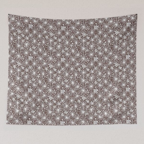 Aperçu de l'œuvre White flowers on brown pattern créée et vendue par ibelieveimages.