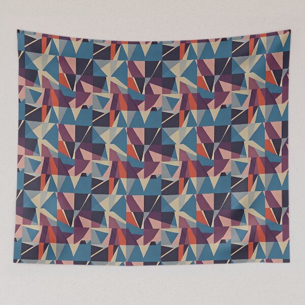 Artikelvorschau, Red, purple , and blue abstract triangles pattern entworfen und verkauft von ibelieveimages.