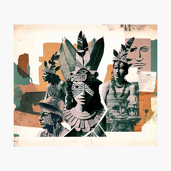 Item preview, Tribes of the Amazon Collage designed and sold by Odd World.
