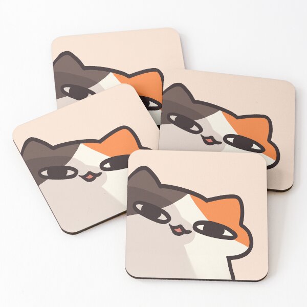 Item preview, cute calico staring meme cat designed and sold by JentleArt.