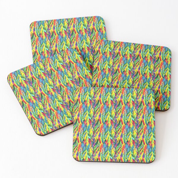 Item preview, Colorful abstract feathers pattern designed and sold by ibelieveimages.