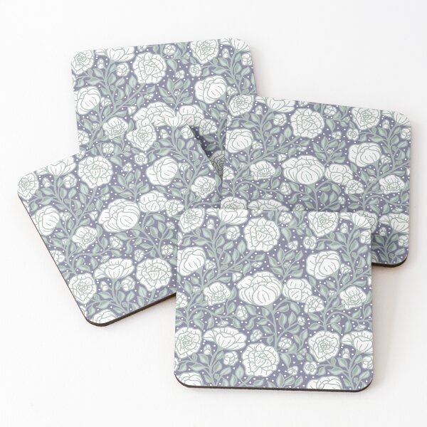 Item preview, Trailing Floral with White Flowers_Purple designed and sold by AmberMaeJacobs.