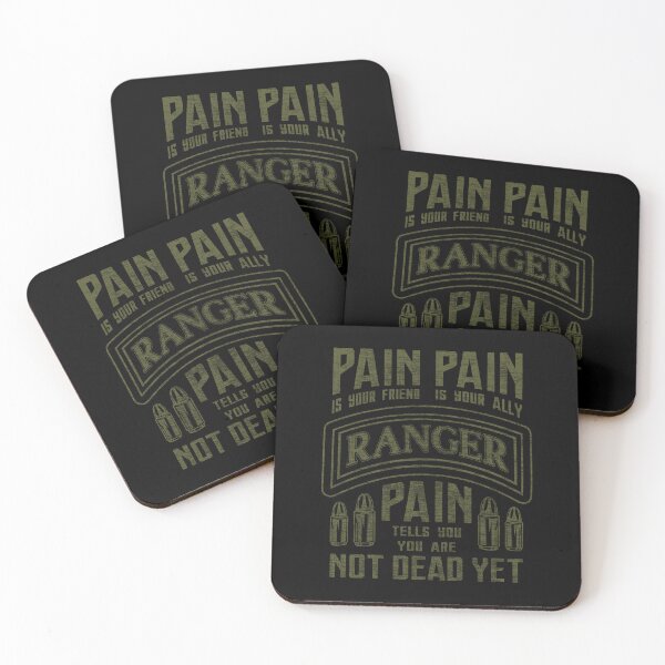 Item preview, US Ranger Pain is your Ally Quote #2890 designed and sold by Rare-Militia.