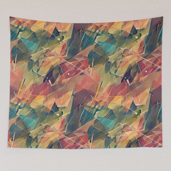 Item preview, Muted tones abstract dimensions pattern designed and sold by ibelieveimages.