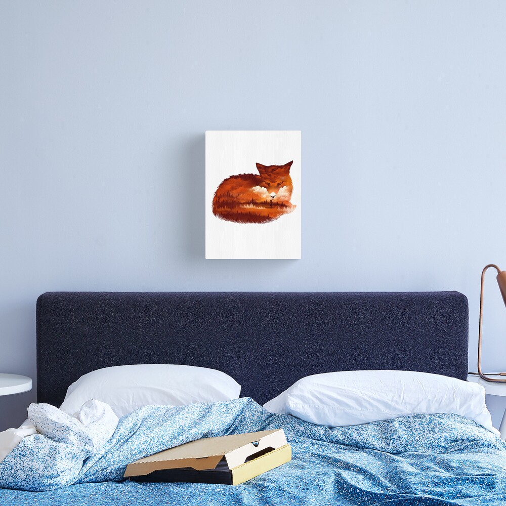 The Girl in the Red Forest Canvas Print