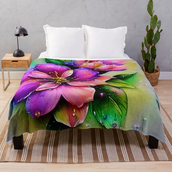 Artikelvorschau, Watercolor purple and pink blossoms entworfen und verkauft von ibelieveimages.