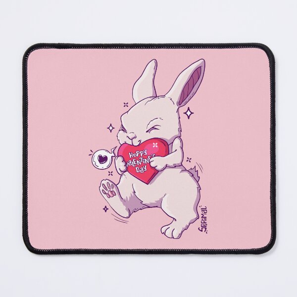 Item preview, Hoppy Valentine's day bunny pun designed and sold by SPIRIMAL.